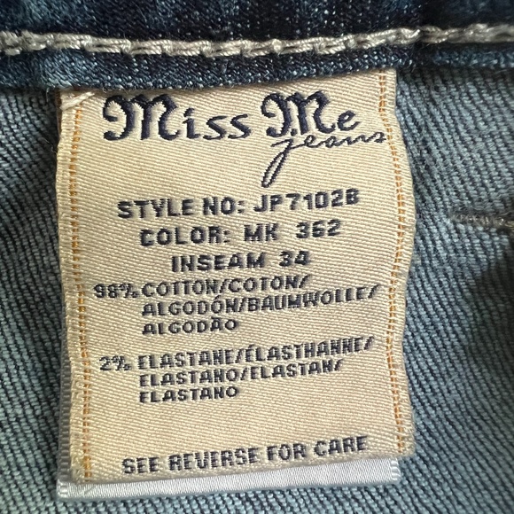 Miss Me Women's Rhinestone Signature Boot Jeans Size 28 - Picture 12 of 12